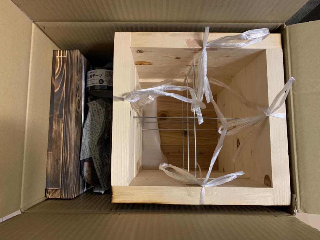 日本蜜蜂重箱式巣箱３段【巣落下防止ワイヤー着脱式】完成品 送料込