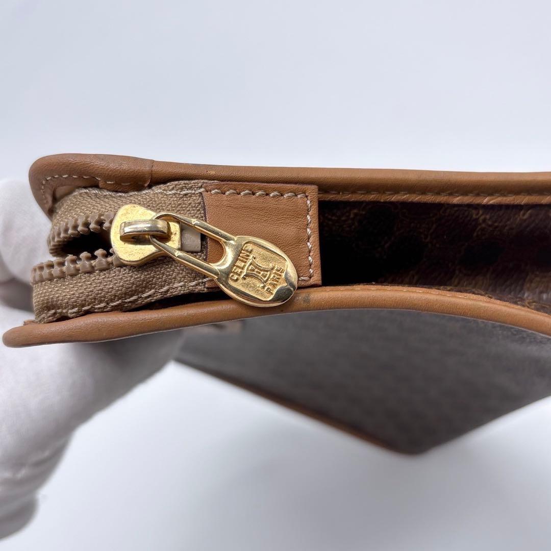 CELINE セリーヌ マカダム クラッチバッグ ブラウン