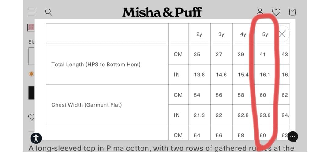 トップス Misha & Puff Peggy Top 5Y