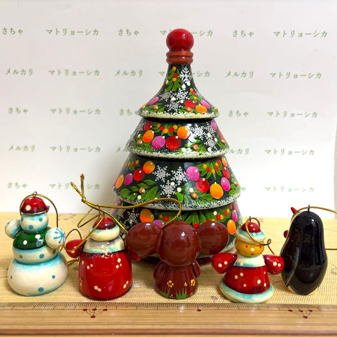 クリスマスツリー　マトリョーシカ　チェブラーシカ オーナメント