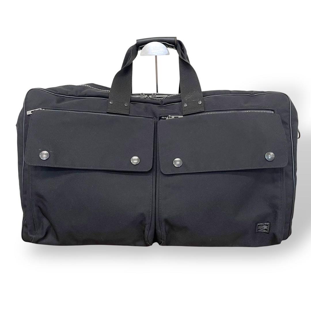 極美品　ポーター　2way アングル　ボストンバッグ　旅行バッグ　キャンバス　黒