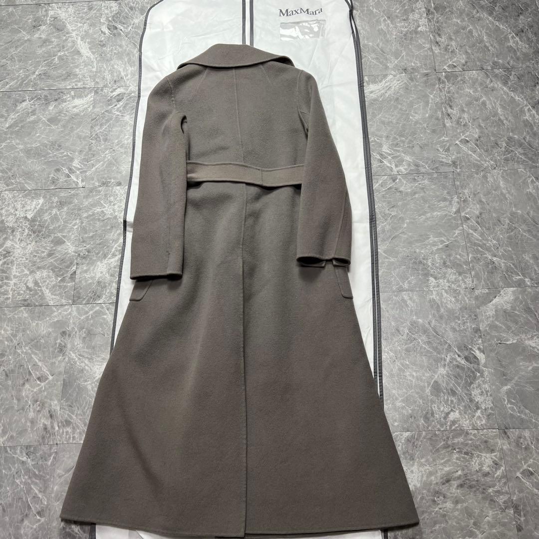 マックスマーラ　ベルテッドコート　クチートアマーノ　ウール　ロング　ベルト　S