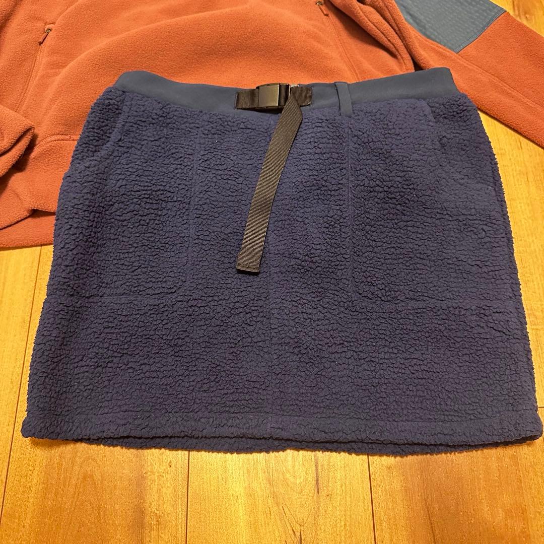 フリース　長袖　クロップド丈　ボアスカート　サイズL セットアップ　秋冬　温かい