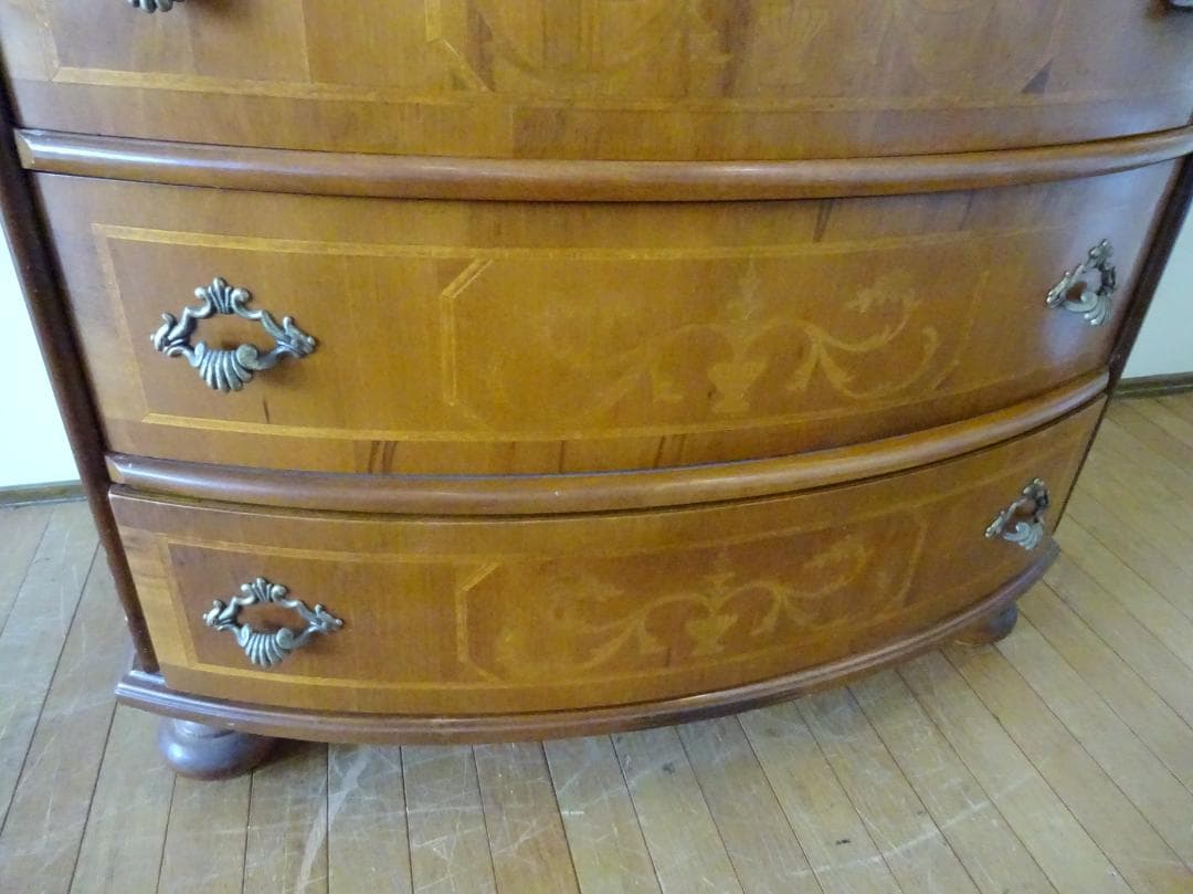 anju　イタリア　クラシックスタイル　象嵌細工　高級　5段チェスト