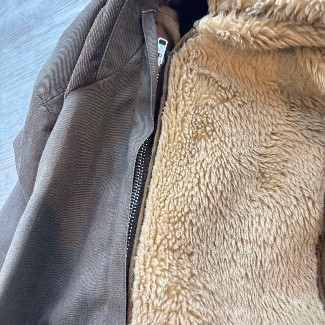 GRENFELL 英国製 ボアライナー付ハンティングコートコーデュロイ襟%466