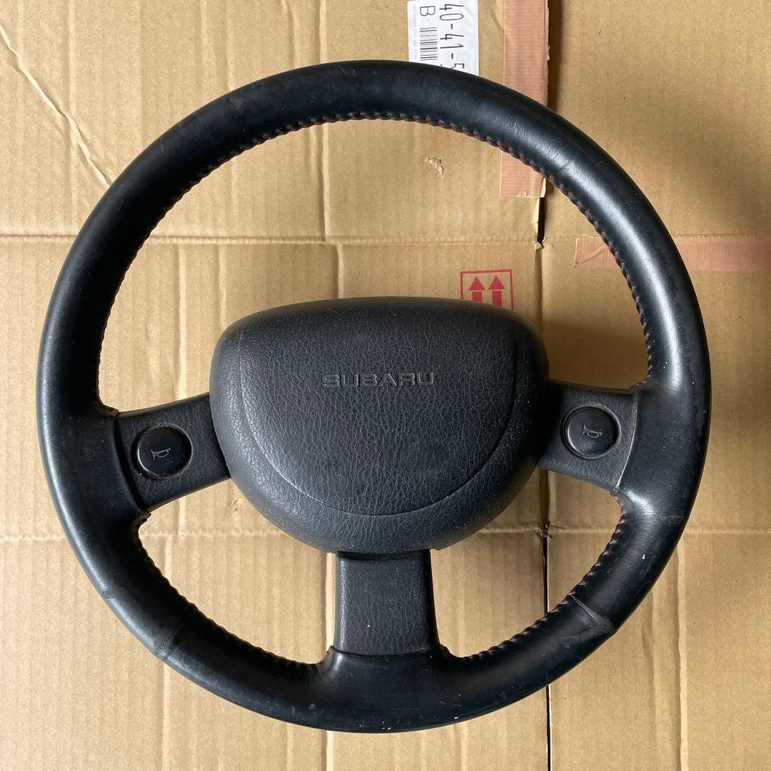 【希少】★スバル★ビビオRX純正ステアリング★当時物★サンバーディアスクラシック