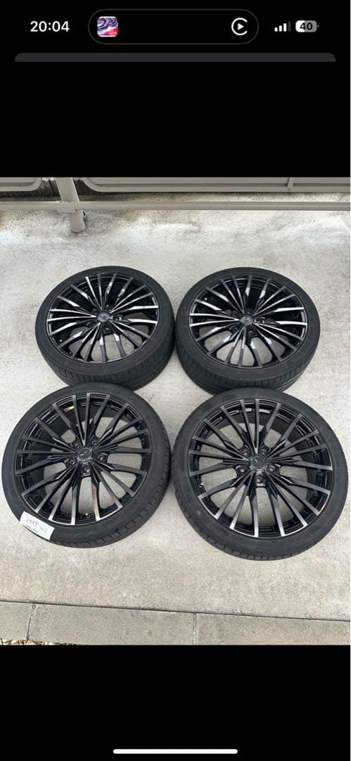 19インチ ブラック アルミホイールセット　1本