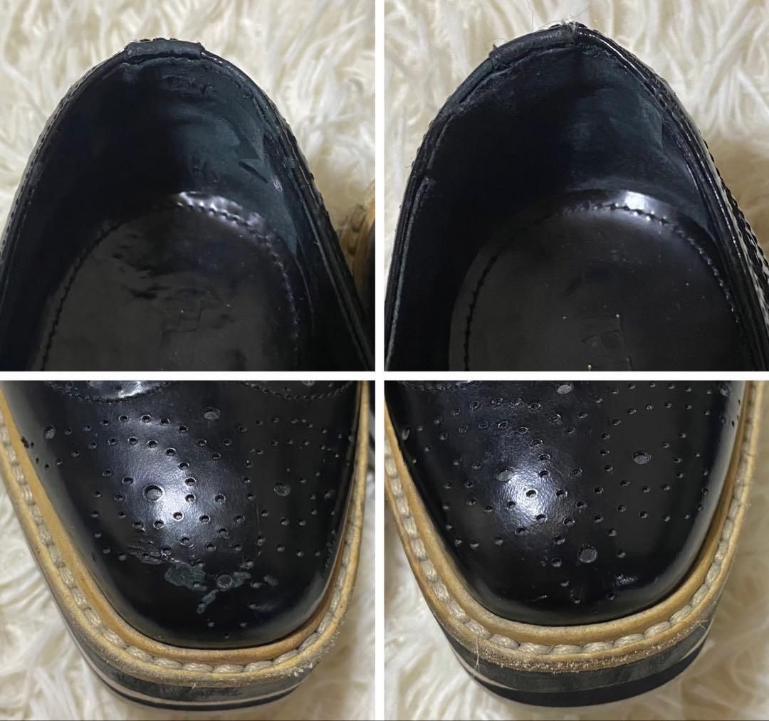 PRADA ウイングチップ ブラック 35 1/2 (22.5cm相当)