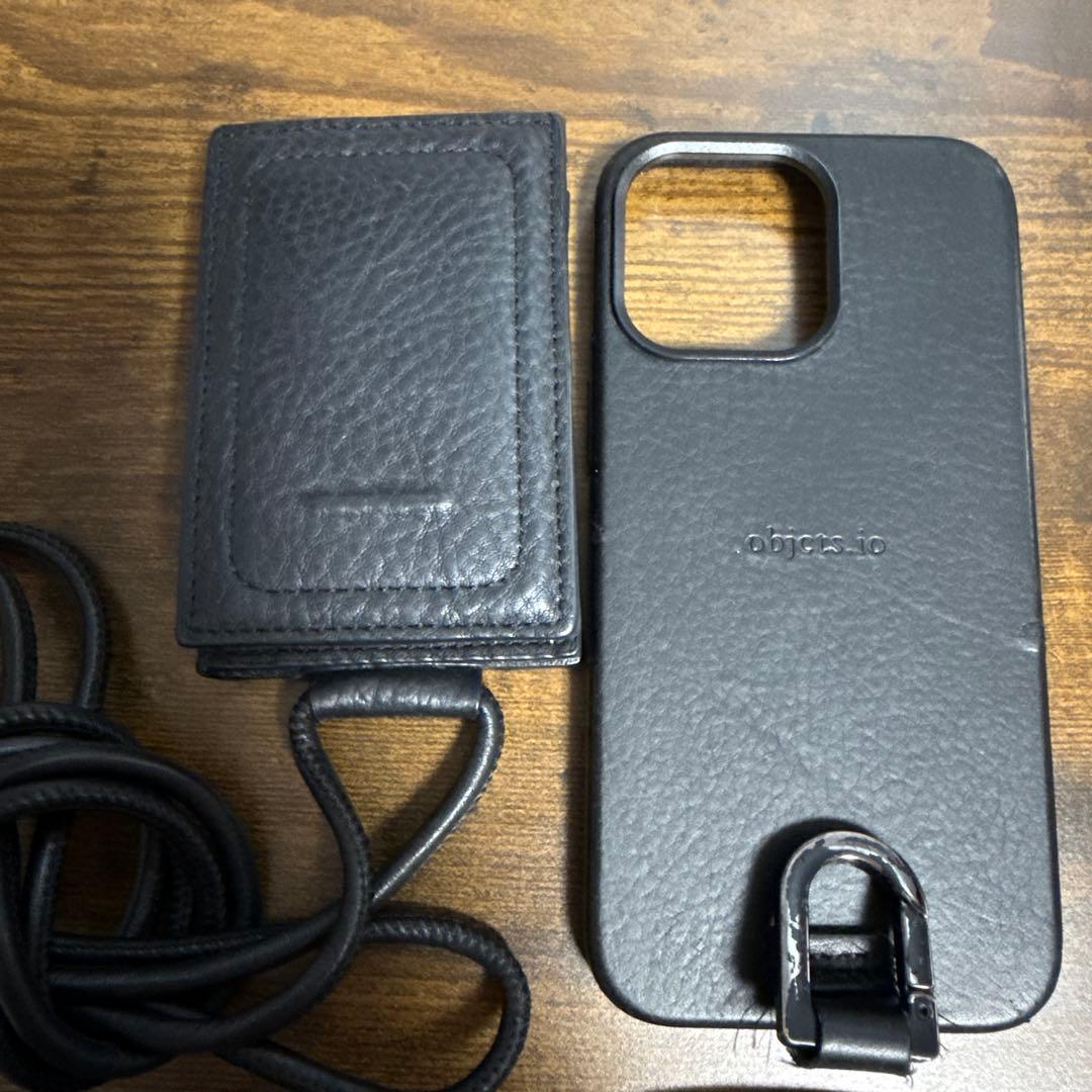 objcts.io iPhone14 pro maxケース、一体型ウォレット