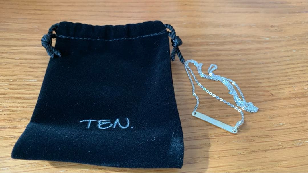 TEN. フラットケーブルチェーンネックレス SV 38cm