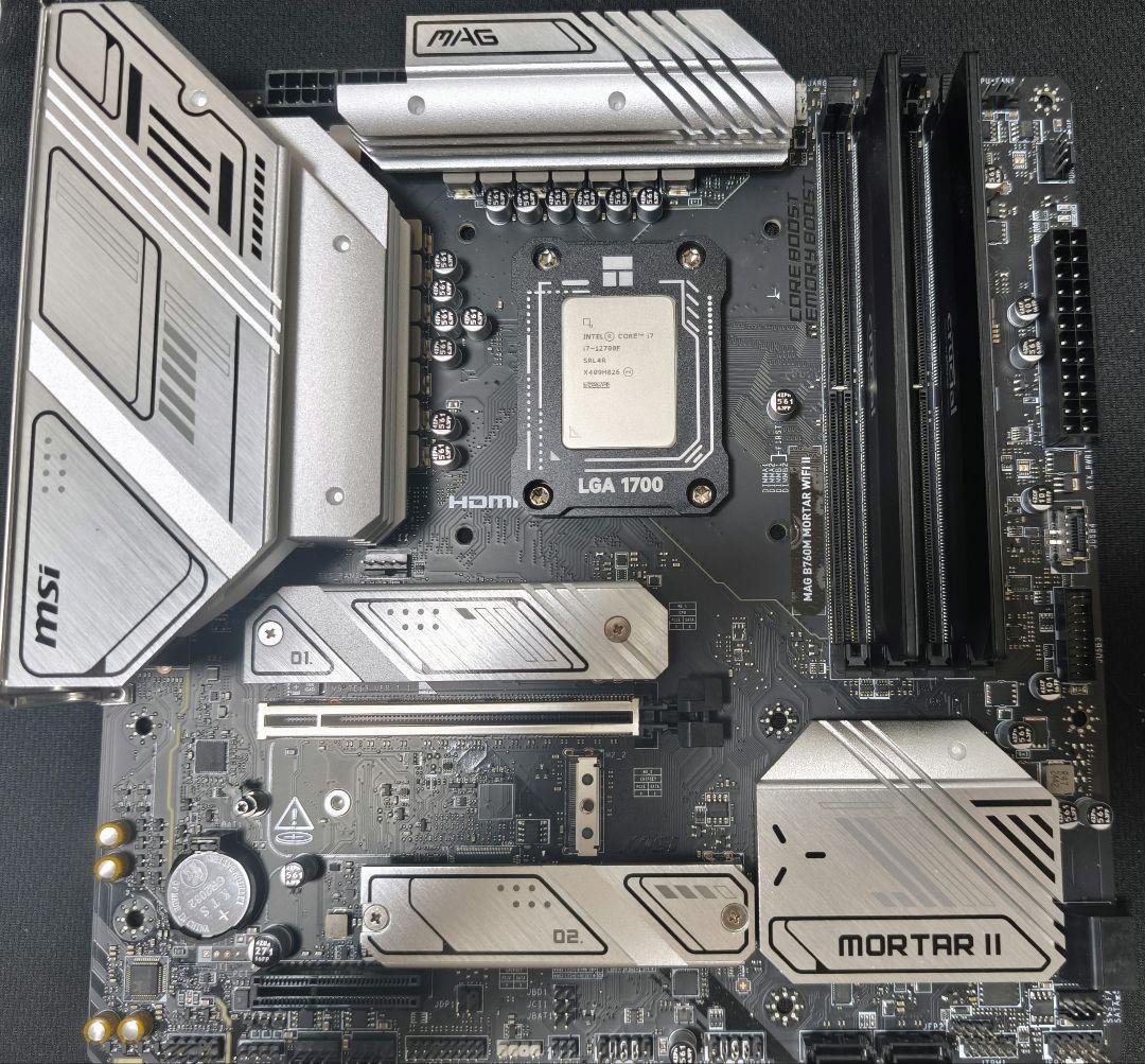 CORE i7 12700F、メモリ、マザー、M.2 SSD 1TB 4点セット