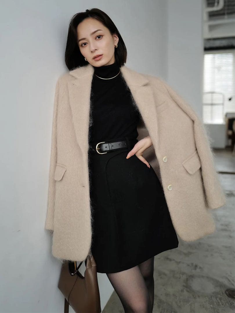 【ai】ánuans モヘアシャギーテーラードジャケット