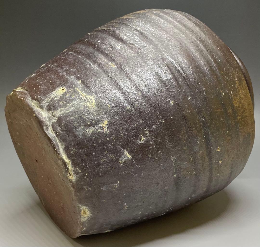 ヨシモ※プロフ必読※　古備前　室町末期　波状文壺　窯印有　w25w