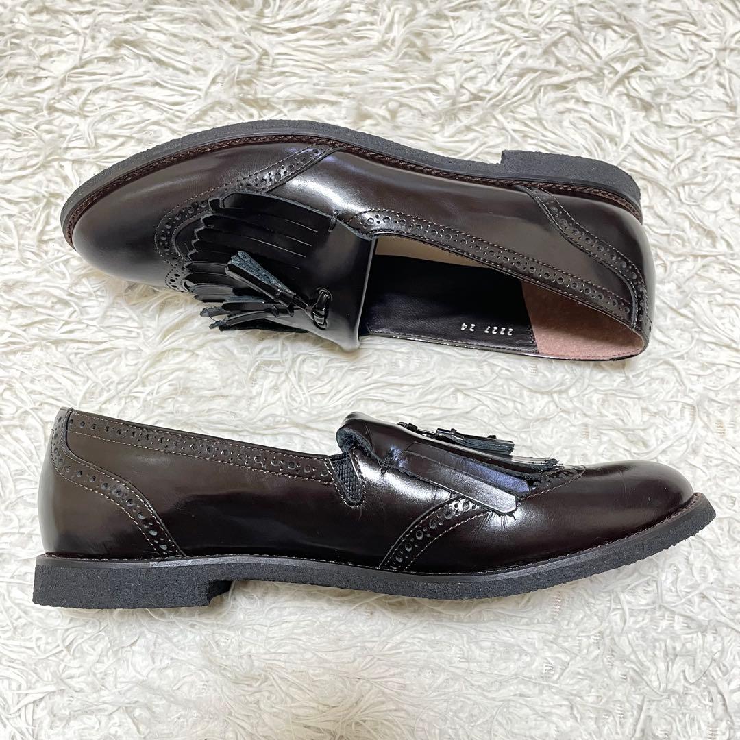 【未使用級】MARGARET HOWELL idea タッセルフリンジローファー