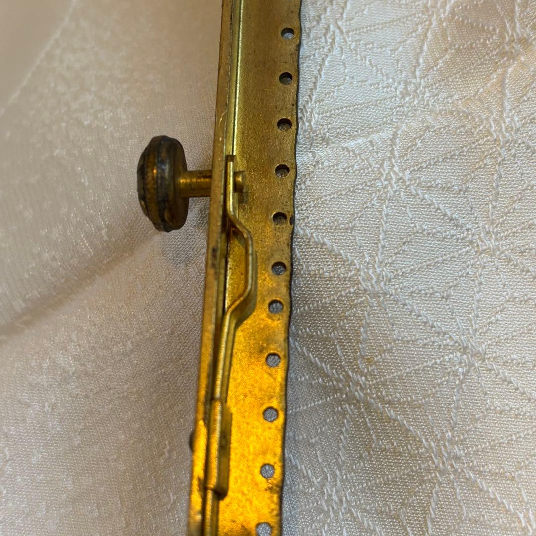 【希少・フランス製】アンティーク 口金金具　プチポアン サンプルタグ付100年前