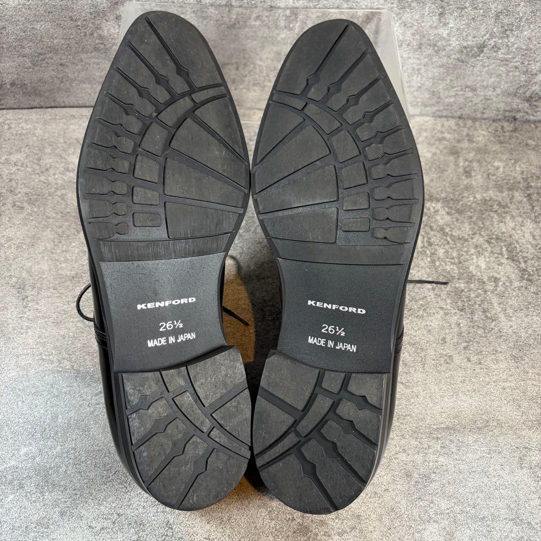 美品　ケンフォード　レザー　プレーントゥ　ビジネスシューズ　ブラック　26.5