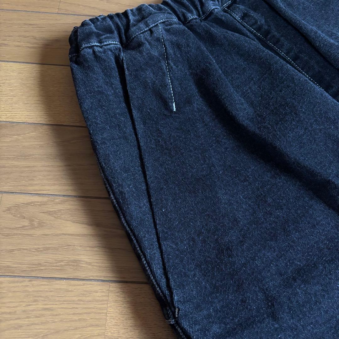 tumugu: 12ozコットンリネンデニム　ティンカーパンツ ブラック