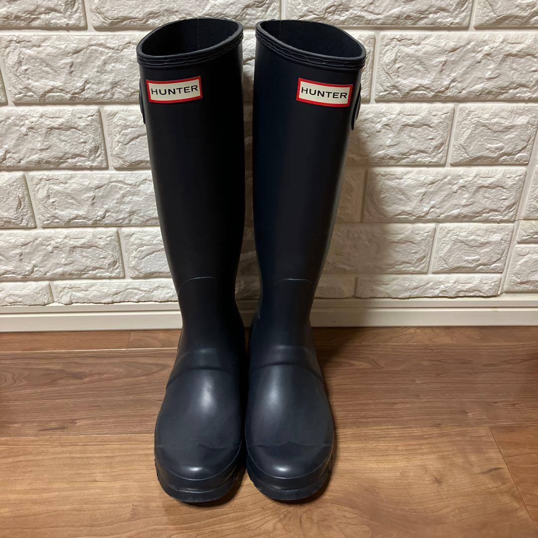 ハンター　新品未使用　長靴　24センチ　トール レインブーツ ネイビー　紺