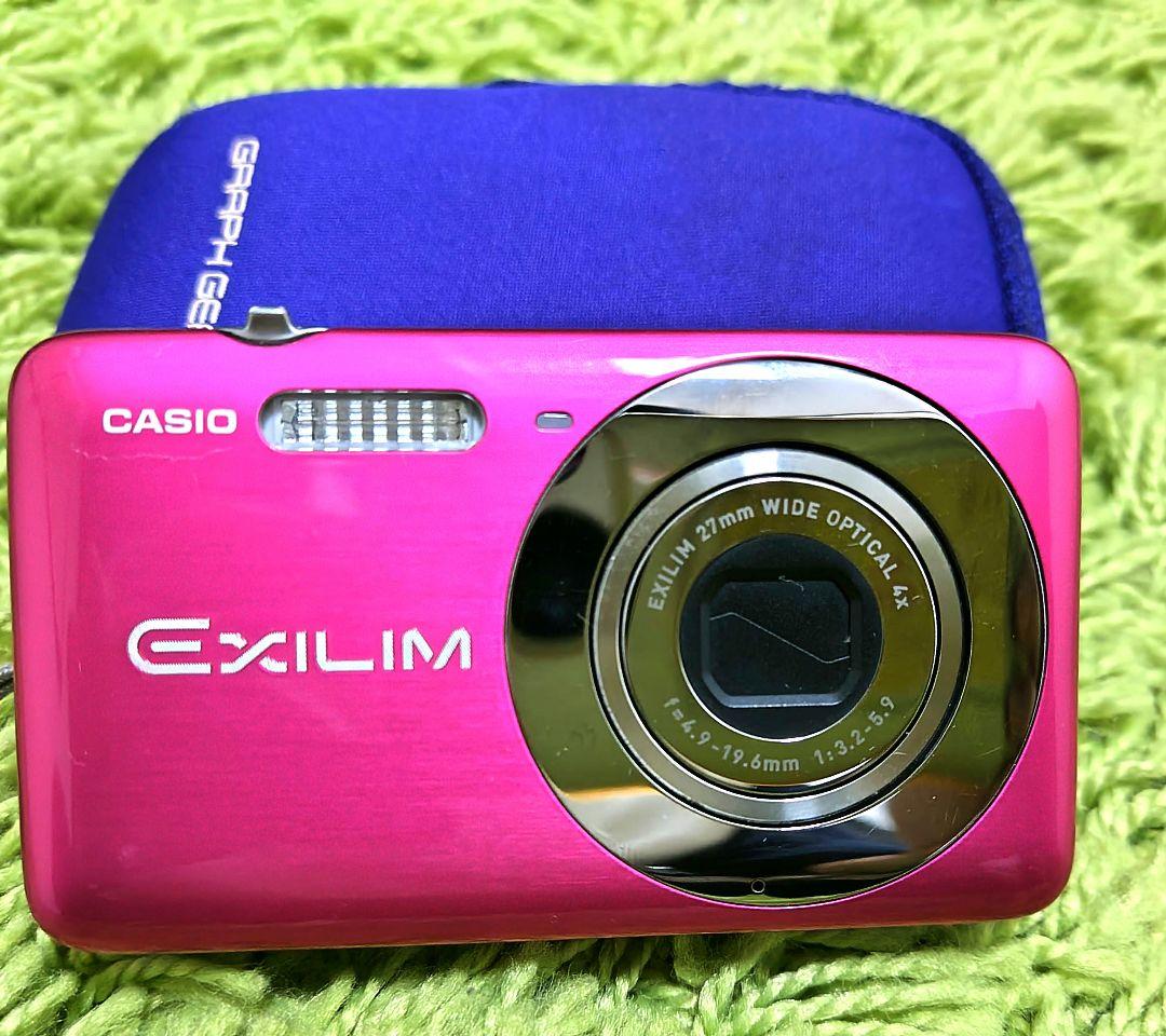 【美品】CASIO EXILIM デジカメ ピンク 動作確認済み ケ−ス付き