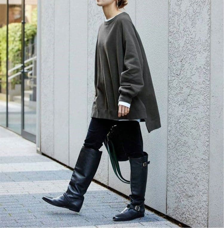 新品未使用 FRAMeWORKラグランポンチョスエット ブラック