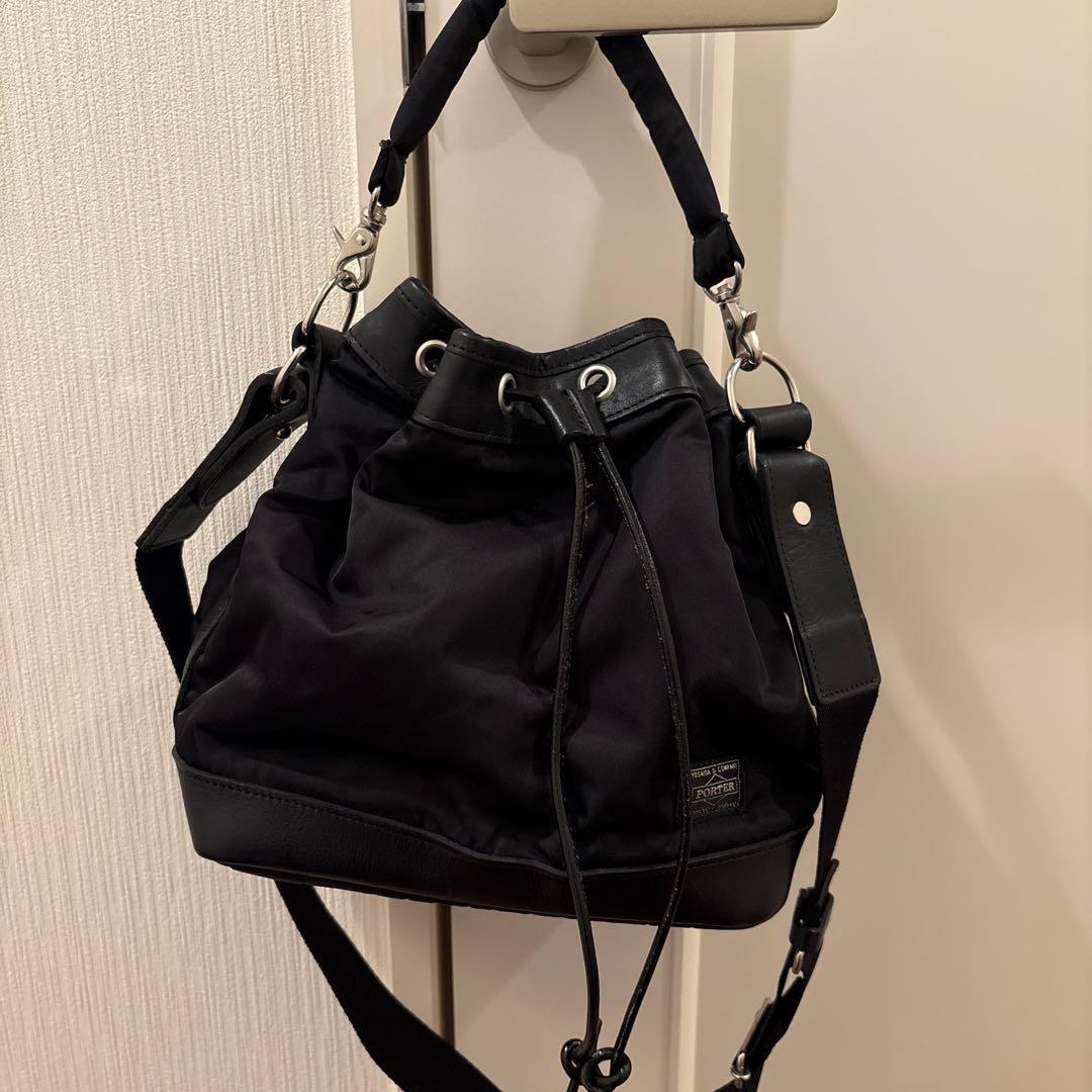 【希少】PORTER STRING DRAWSTRING BAG(S) ブラック
