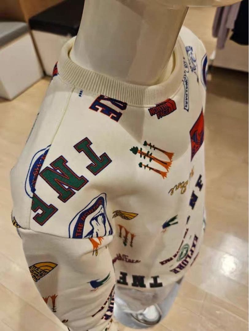 新品タグ付　ザノースフェイス　プリントワッペン　トレーナー　スウェット　120