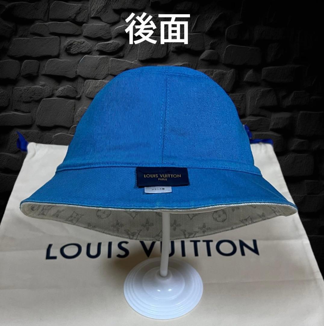 美品LOUIS VUITTON ルイヴィトン バケットハットモノグラム デニム