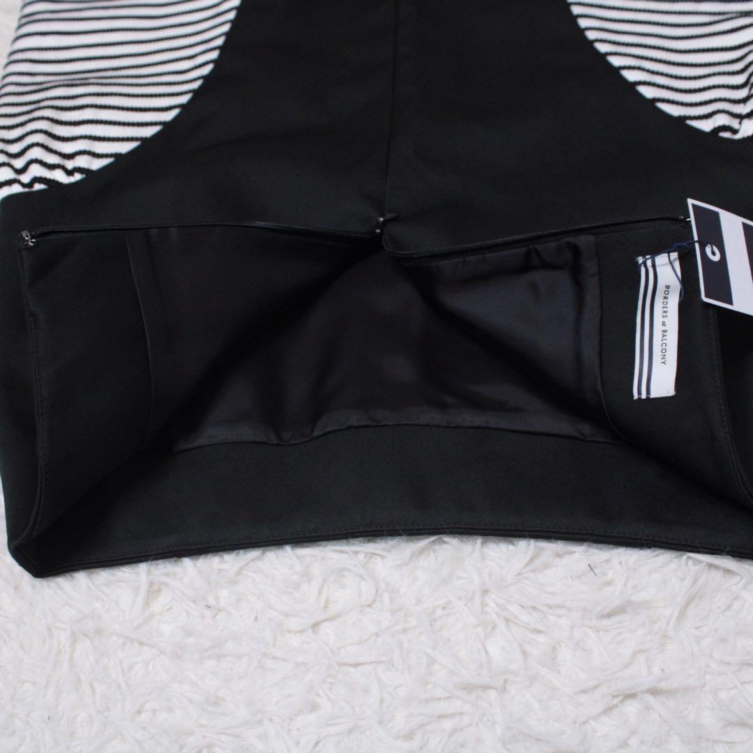 新品 BORDERS at BALCONY ファインボーダーミニスカート 36