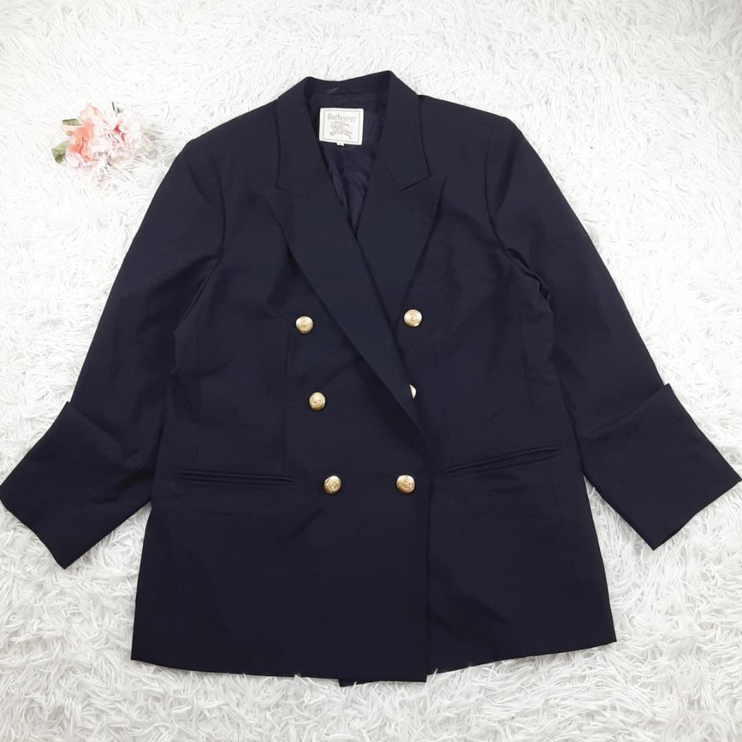 美品◎Burberry's 紺ブレ 金ボタン 大きいサイズ 90s ヴィンテージ
