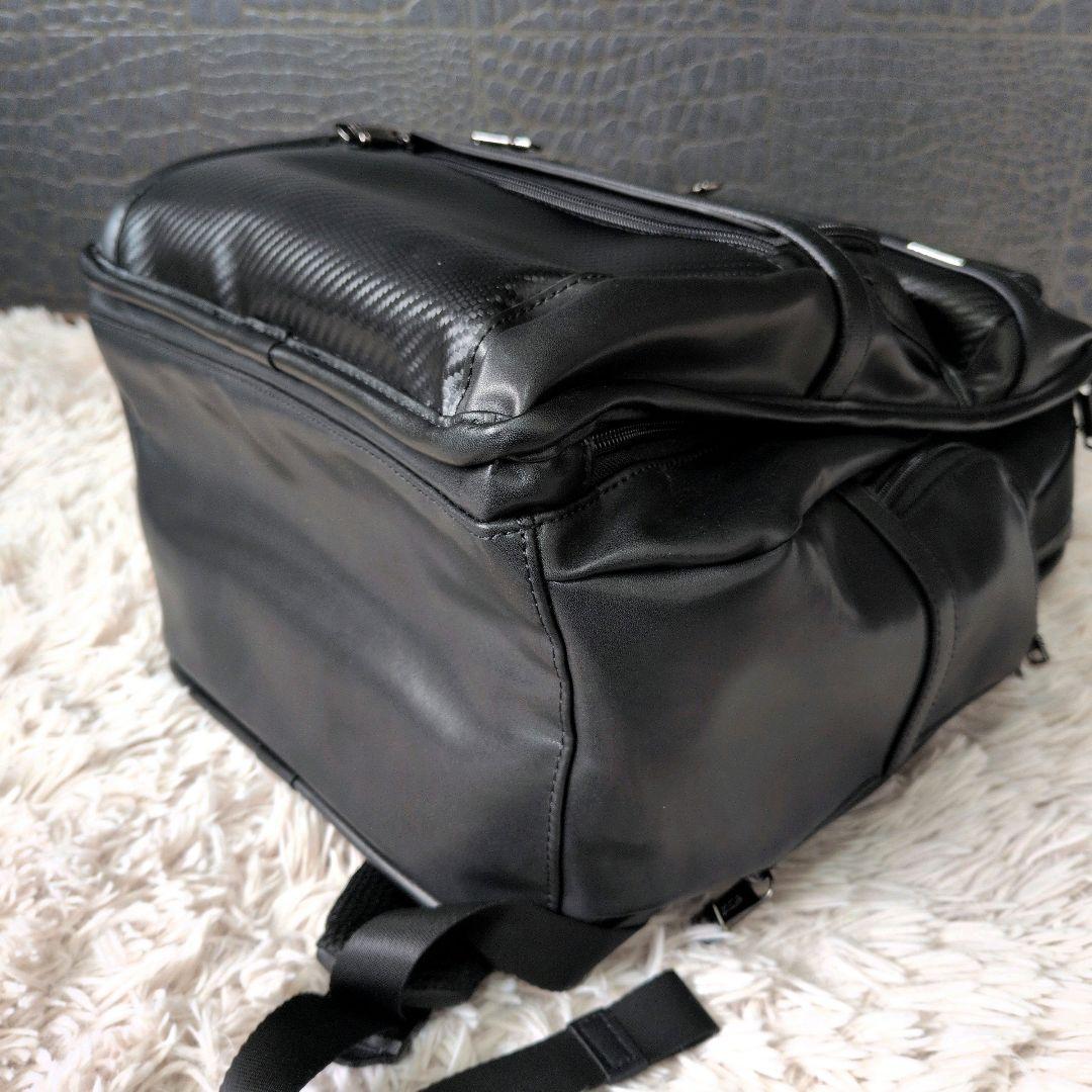 【美品】トゥミ リュック ALPHA3 カーボンレザー ビジネス 正規品