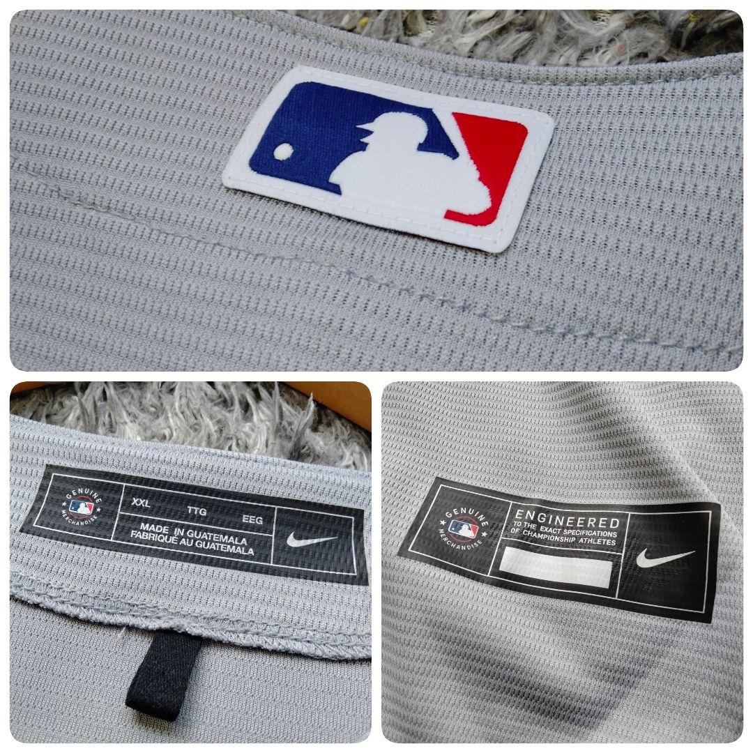 【美品】ドジャース 大谷翔平 #17 レプリアユニホーム ロード グレー XXL