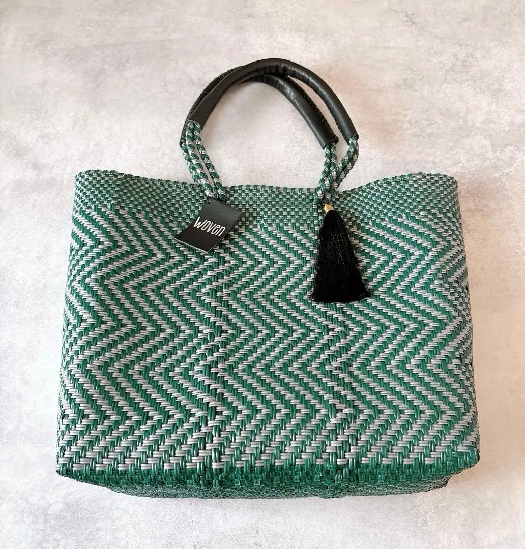 美品 WOVEN ウーヴン メルカドバッグ ミドルトート