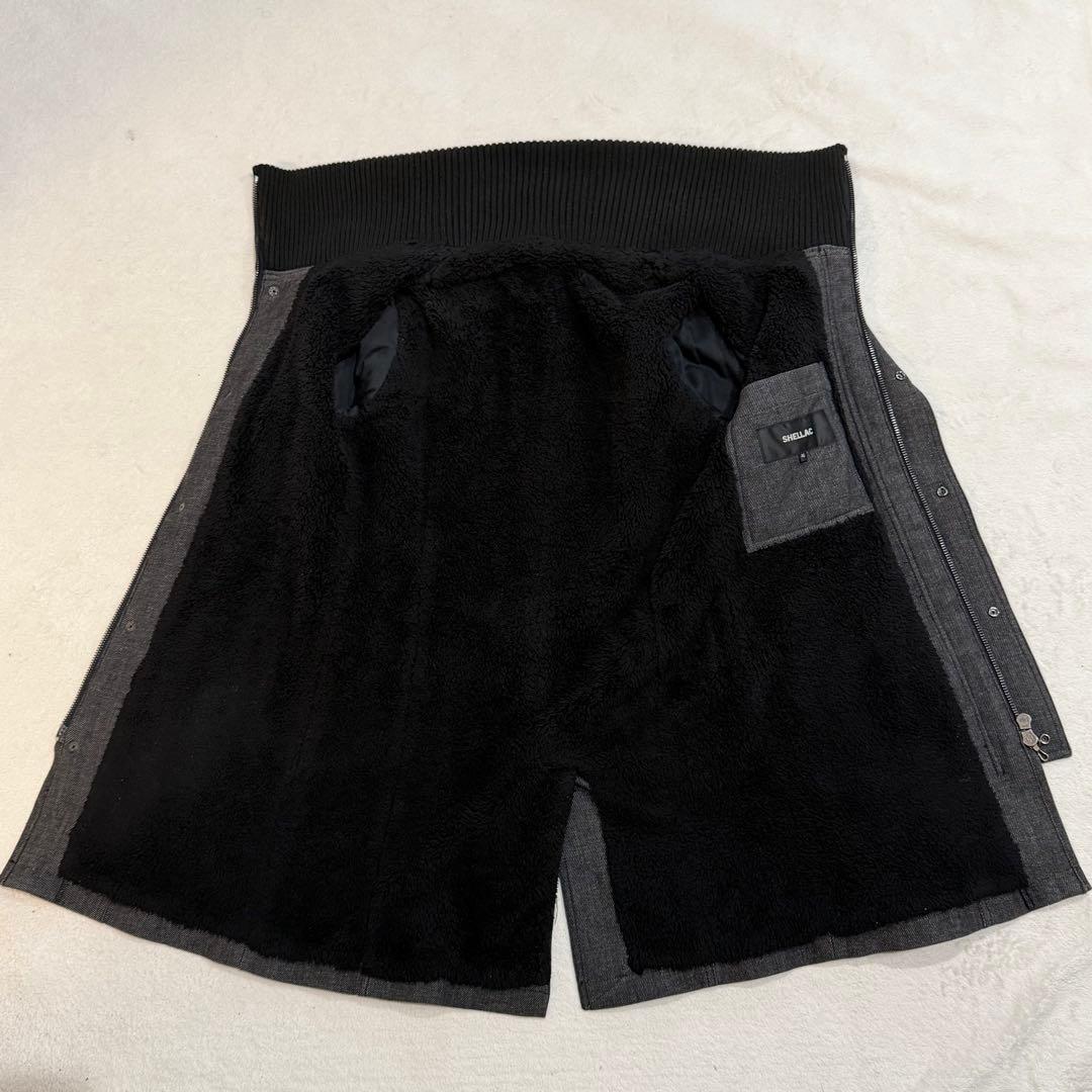 ジャケット・アウター SHELLAC Fleece Long Jacket Gray M Y2K