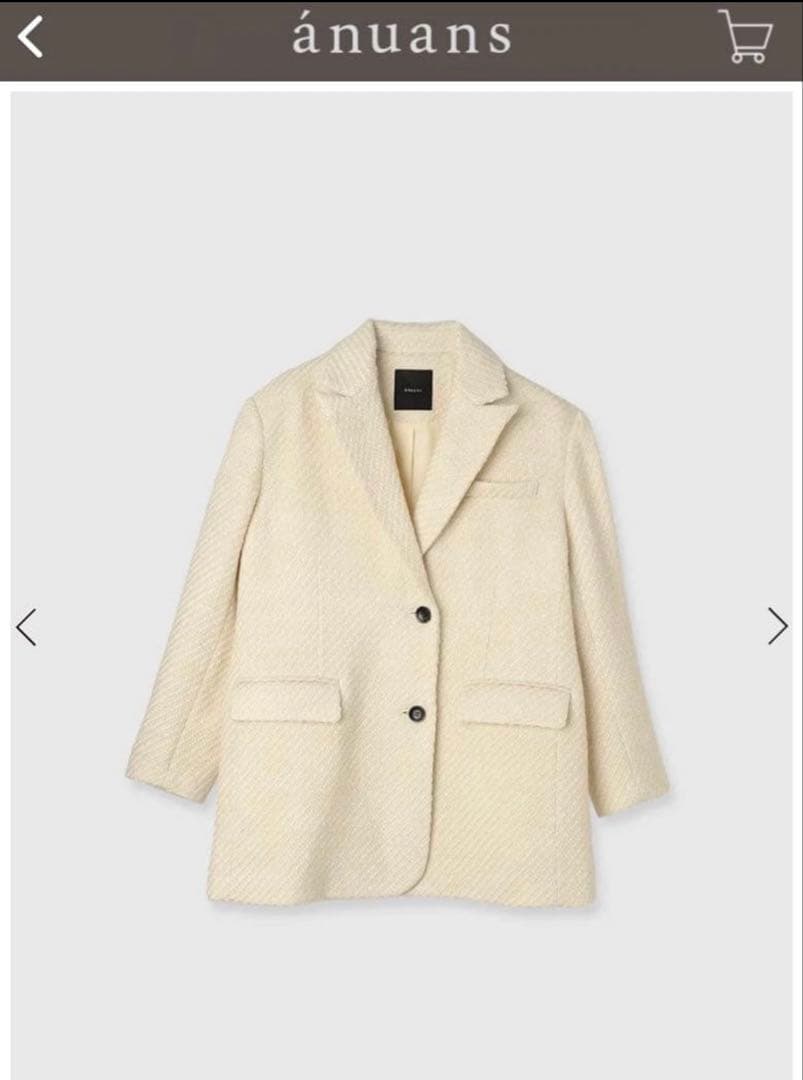 【Kiki様】anuans ツイードウールジャケット コート