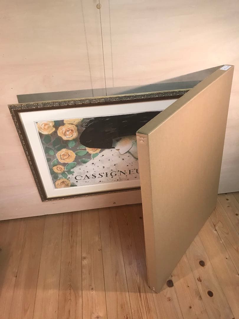 カシニョール「黒い帽子の婦人」　リトグラフ刷りポスター　サイン・エディション無し