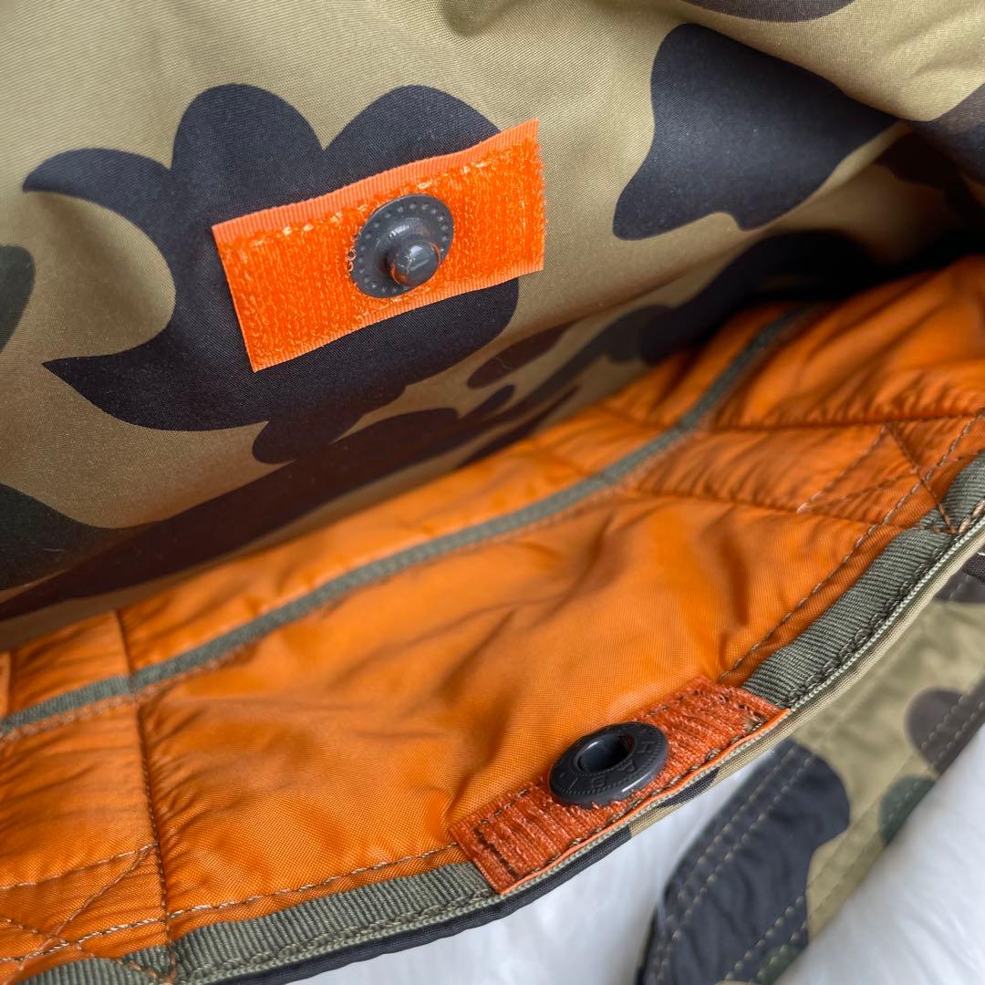 ポーター タンカー アベイシングエイプ コラボ カモフラ ドラムバッグ