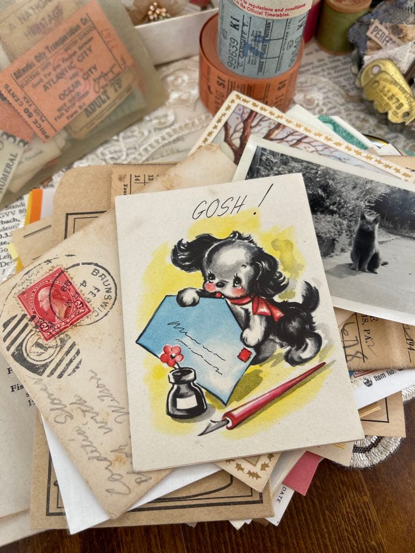 ＼限定／ 豪華 コラージュ素材 おすそ分けファイル ヴィンテージ ロールチケット