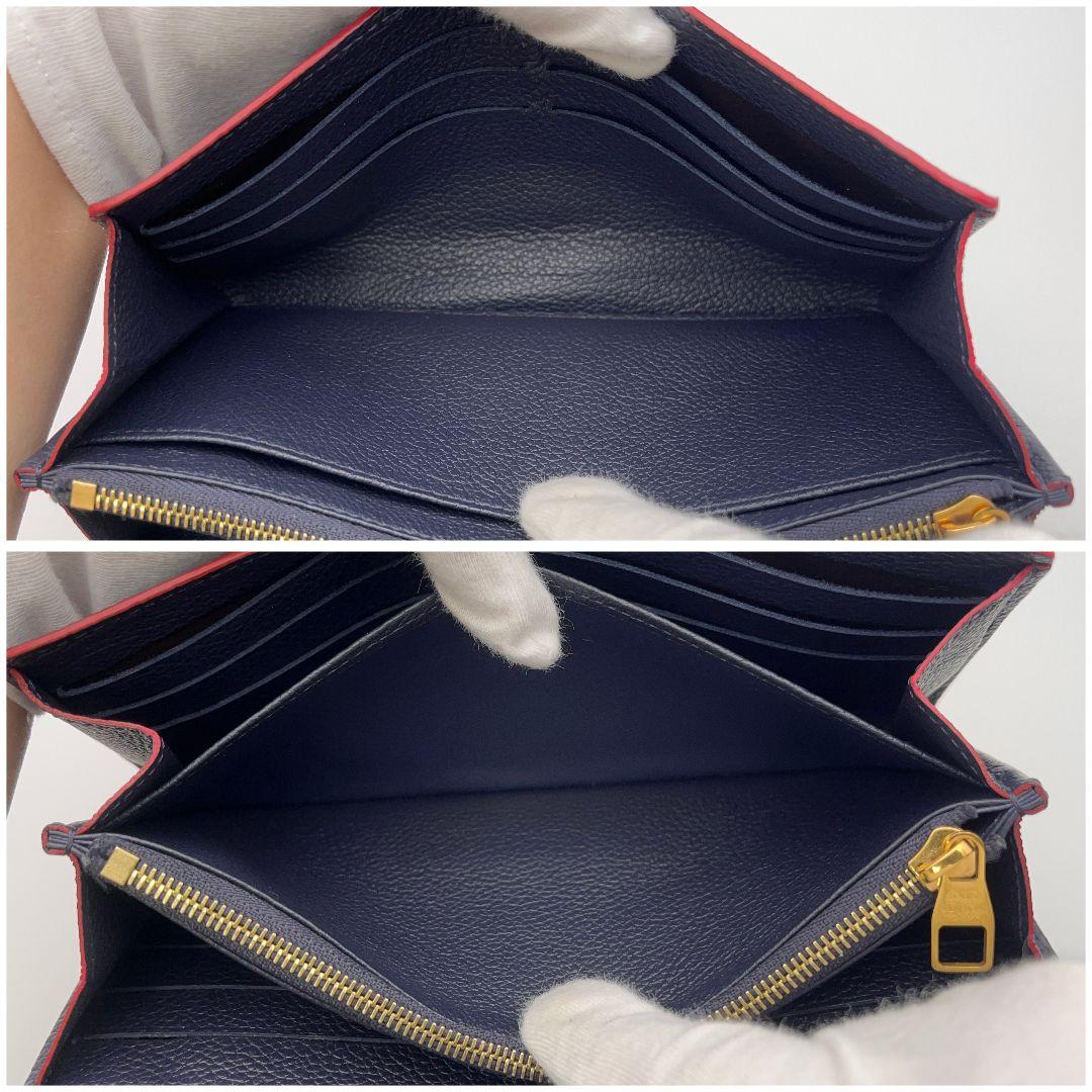 使用感小✨ルイヴィトン アンプラント ポルトフォイユサラ マリーヌルージュ長財布