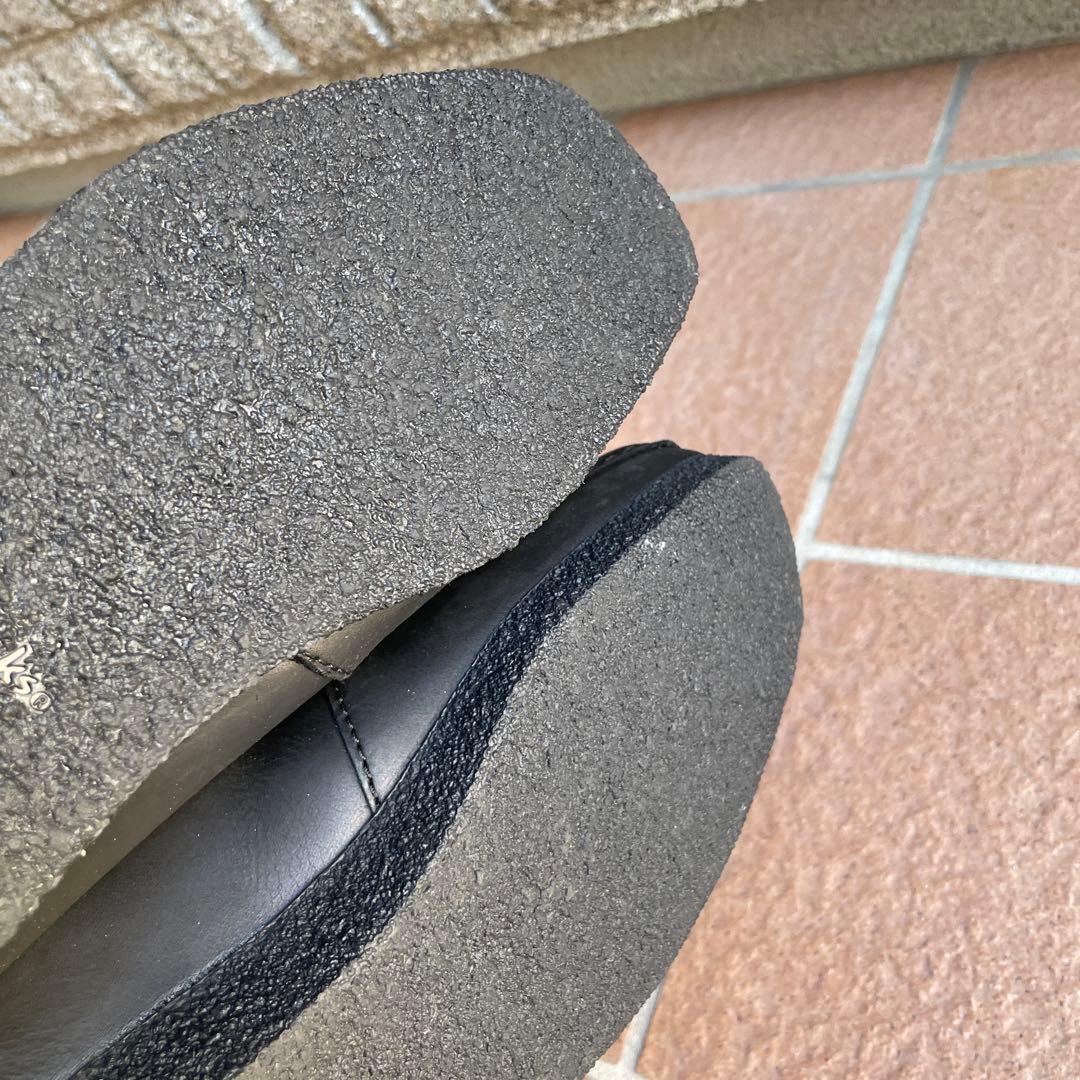 クラークス　ワラビー　モカシン　ブラックレザー