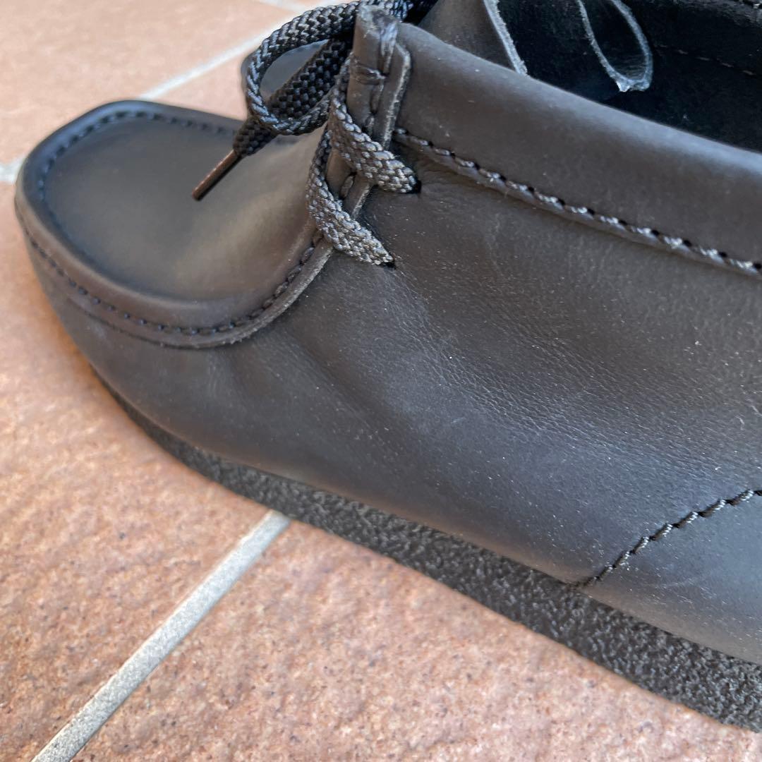クラークス　ワラビー　モカシン　ブラックレザー