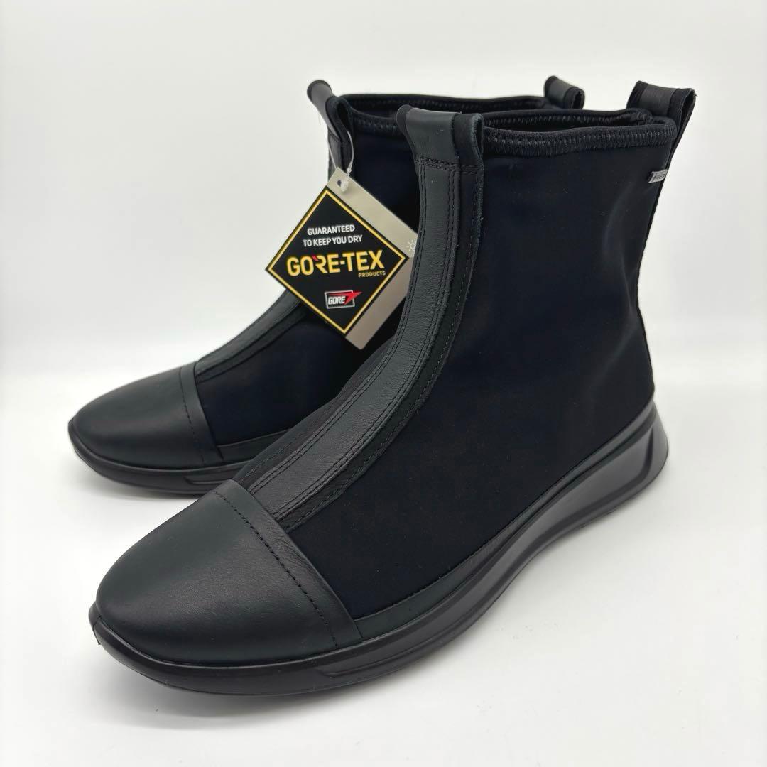 【新品・タグ付】エコー レインシューズ ゴアテックス ブラック 24.5