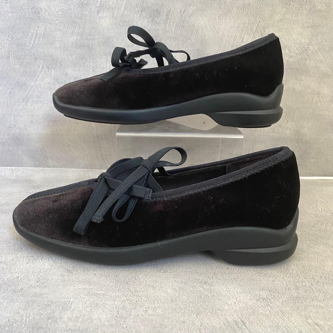 【美品】LE TALON ルタロン ダブルリボン バレーリーナ 22cm