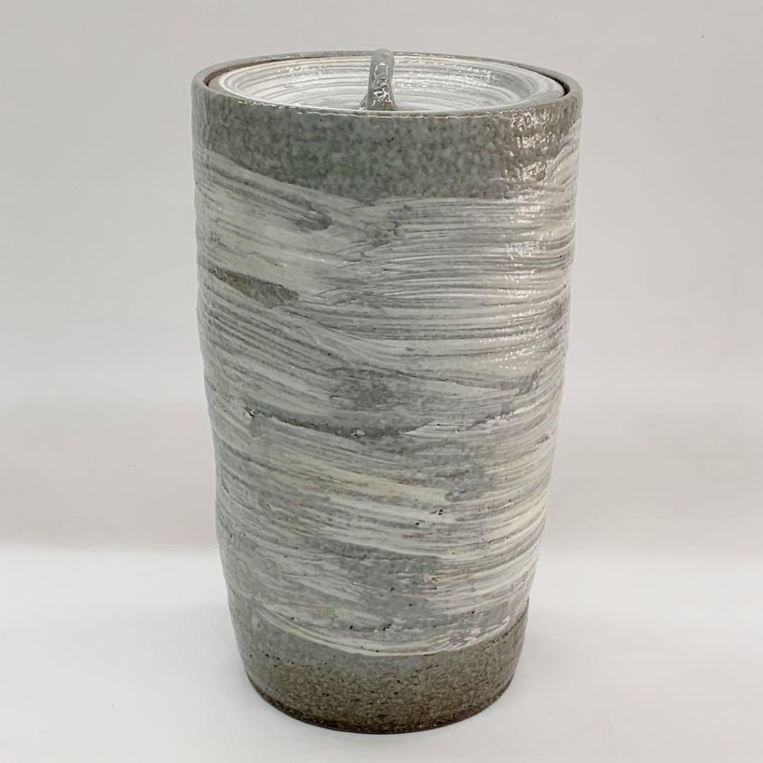 【細水指　刷毛目】浅見与志三　共箱