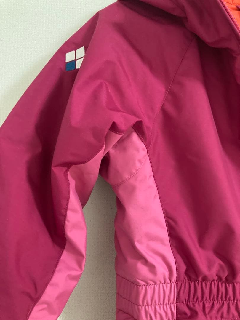 モンベル　スキーウェア120スーパードライテックカバーオール ピンク　美品