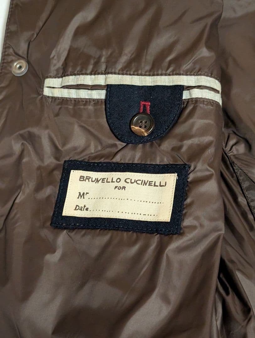 【美品】ブルネロクチネリ ダウンベスト XS ウール×カシミア ネイビー