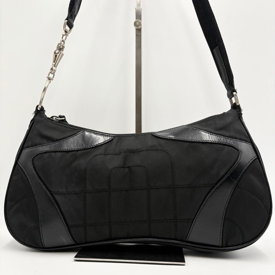 PRADA プラダ アーカイブ ワンショルダーバッグ レザー×ナイロン ロゴ