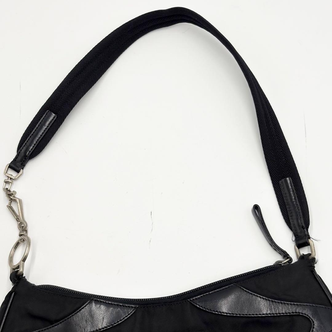 PRADA プラダ アーカイブ ワンショルダーバッグ レザー×ナイロン ロゴ