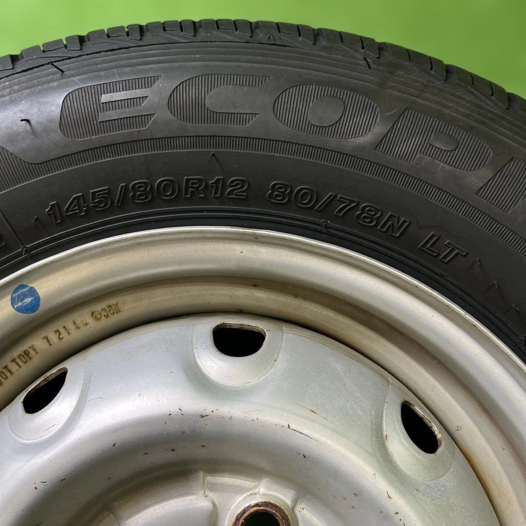 145/80R12 LT 22年製　鉄ホイールセット　送料込み　1656-①