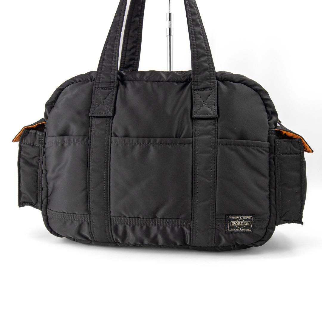 Z984【美品】ポーター／タンカー　ボストンバッグ　ダッフル　ナイロン　ブラック