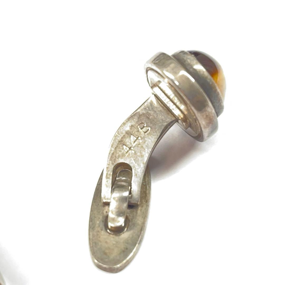 9828 ジョージジェンセン ヴィンテージカフス タイガーアイSILVER925